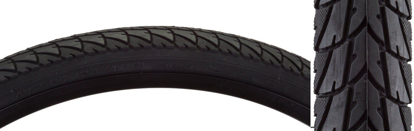 TIRE SUNLT 24x1.75 CST1446 BK/BK STREET WIRE