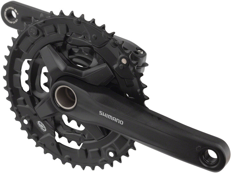 Shimano FC-MT210-3 Crankset - 170mm, 9-Speed, 40/30/22t, Riveted, 50mm Chainline, Black