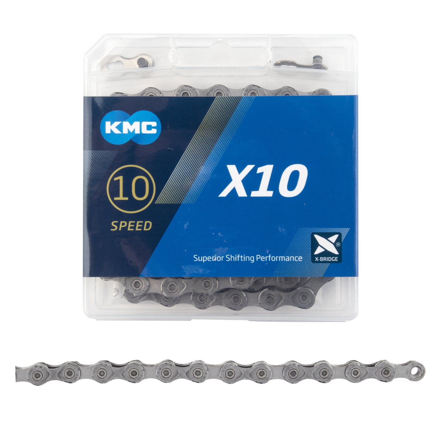 CHAIN KMC X10 10s GY/GY 116L