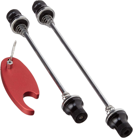 LOCK SKEWER WHEEL Altair, w/BOTTLE OPENER, 2 pack BLK