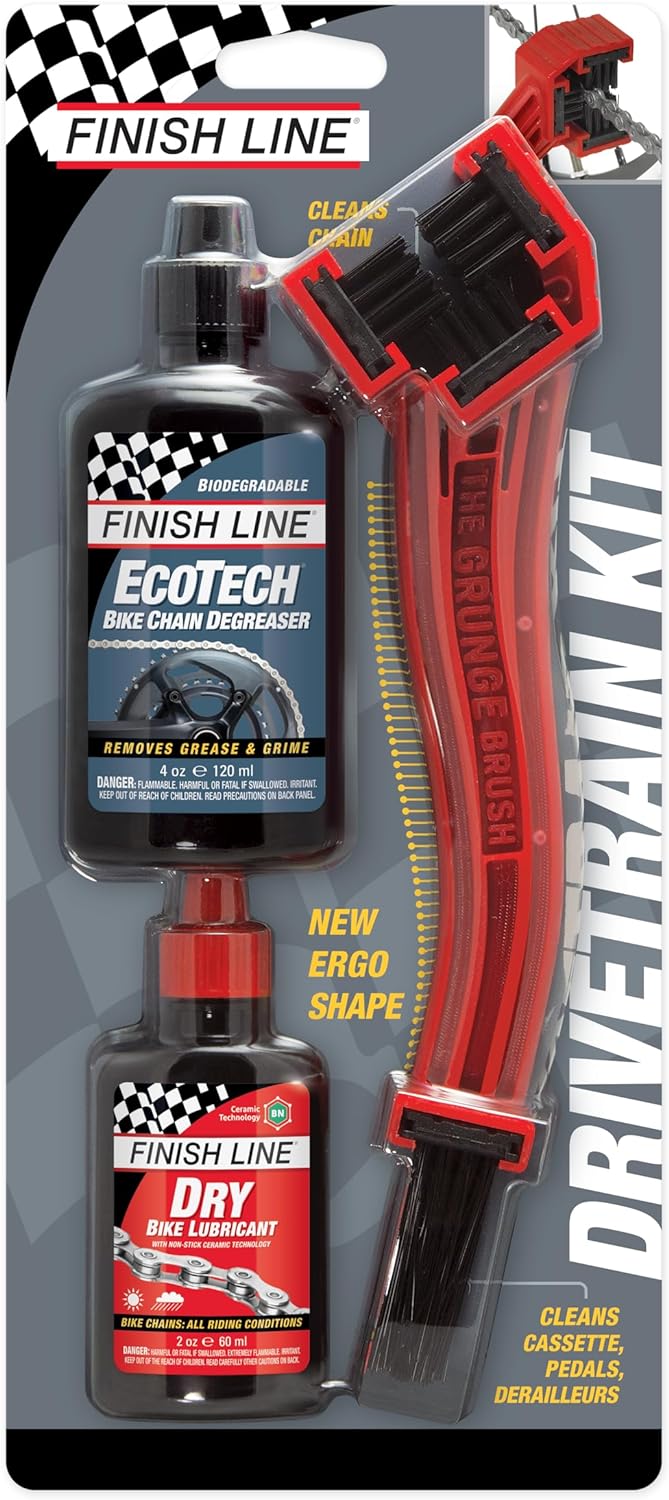 LUBE Finish Line, STARTER KIT 1-2-3 BRUSH/DEGREASER/DRY LUBE