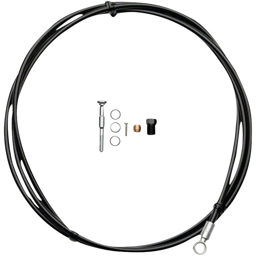 Shimano SM-BH90-SB High Pressure Disc Brake Hose Kit - Normal Silver Banjo Caliper Connector, 2000mm, Black