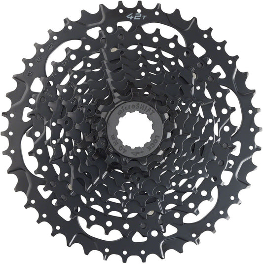 microSHIFT ADVENT E-Series Cassette - 9 Speed, 11-42t, Black, ED Coated