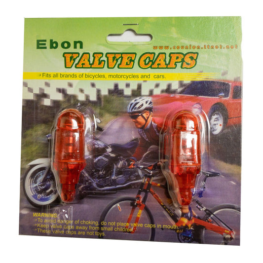 EBON VALVE CAP SENSOR LIGHT PAIR RED W/ RED LED