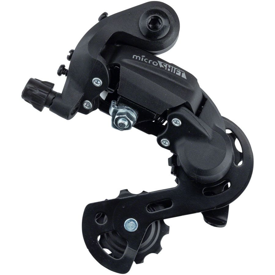 microSHIFT M21 Rear Derailleur - 6,7 Speed, Super Short Cage, Black