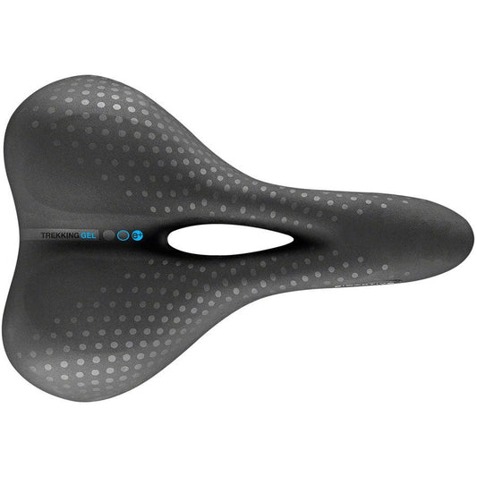 Selle San Marco Trekking Open-Fit Gel Saddle - Steel, Black, Men's, Large