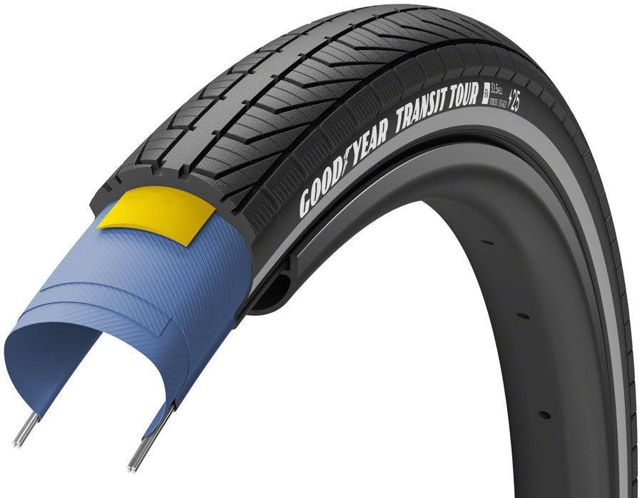 Goodyear Transit Tour Tire - 700 x 40 , Clincher, Wire, Black