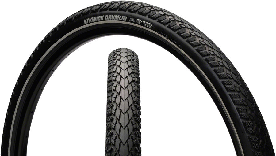 Kenda Kwick Drumlin Tire - 26 x 1.75, Clincher, Wire, Black/Reflective, K-Shield, SRC, E-50